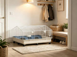 35"35"25" Rolling Small Animal Cage with Water Bottle Hay Feeder Food Dish for Rabbits Hedgehogs 45270649
