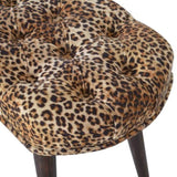 Leopard Print Deep Button Bench B182P166529