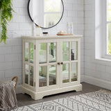 LED Curio Display Cabinet,Antique Display Cabinet with Adjustable Shelves,Retro Design Quality W2275P231693