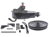 Saginaw Power Steering Pump Bracket Kit & 2 Groove Keyway Pulley Fit for Small Block Chevy 265 283 21425676