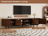 78" TV Stand for TVs Up to 85", TV Console for Living Room, Media Console with Soft-Closing Hinges, N710P510677P