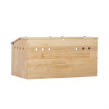 Middle Transparent Wooden Hamster Cage, Small Animal Habitat Hutch for Large Siberian W2181P156758