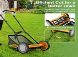 14 Inch Push Lawn Mower with Grass Catcher Bag -Orange 91718380