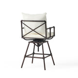 Outdoor Patio Swivel Bar Stool Height Adjustable Barstool with Cushions 54036.00BCOP