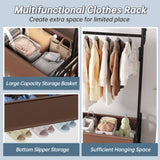 ZNTS 1pc, Clothes Rack with Wheels, Rolling Clothing Rack for Hanging Clothes, Heavy Duty Clothes 88942830