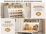 Folding Sewing Table with Cabinet for Home, Studio & Small Places - Storage Shelves & Bag, 27-Spool 57476585