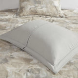 7 Piece Textured Cotton Blend Comforter Set Gray Cal King B035128835