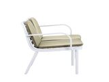 Luna Outdoor Patio PP Loveseat, White Frame with Green Cushion N775P272741W