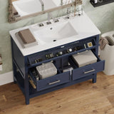 36" Bathroom Vanity with Ceramic Sink, Bathroom Vanity with Tip-Out Tray and 2 Full-Extension N817P288908B