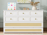 Full Size Murphy Bed with Large Drawers,White N708P336203K