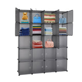 ZNTS 20 Cube Organizer Stackable Plastic Cube Storage Shelves Design Multifunctional Modular Closet 89154546