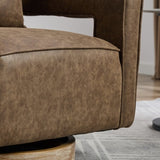 29.1"W Swivel Accent Open Back Barrel Chair Modern Comfy Sofa Chair With Weathered Base For Nursery W1298P241828