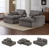 Double Chaise Lounge Chair Indoor,Oversized Upholstered Sleeper Cloud Couch,Deep Seat Luxury Sofa 96861090