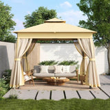 TREXM 10x10 Outdoor Gazebo Tent with Double Roofs, Patio Gazebo with Mosquito Netting, Patio Canopy N715P261156A