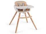 6-in-1 Convertible Baby High Chair, Beech Wood Frame 5-Point Harness for 6-36 Months 87653187