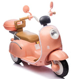 12V Kids Ride On Three-Wheel Electric Motorcycle,2WD,Cool Waterfall Light,Large Storage W1578P235068