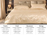 4-PC luxury satin microfiber bedding set, double-sided jacquard pattern, machine washable, OKO-100 53718217