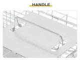 32" Live Animal Cage Trap, Heavy Duty Folding Raccoon Trap, Humane Cat Trap with Handle, Silver 79770301