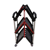 Folding service car with wheels, three-layer practical trolley, folding storage cart, suitable for W227P163437
