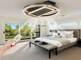 20inch Modern Leafless Ceiling Fan with Remote Control Removable and Washable, Reversible Motor W1962115178