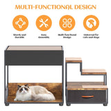 ZNTS Pet Step Window Perch,Bunk Beds Window Perch for Dogs Bedside Lounge Elevated Dog Bed Multi-Level W1687P181838