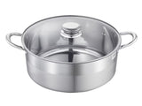 12-Quart Stainless Steel Stock Pot with Glass Lid, Compatible with Gas, Induction, and Electric 45563505