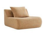 Armless Sofa W/Pillow Teddy Fabric-Camel W714P357227