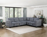 Modern Living Room Furniture Dark Gray Armless Chair with Storage Corduroy Fabric Upholstery 1pc B011P206268