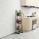3-Tier Kitchen Storage Basket Organizer, Freestanding Metal Wire Rack for Fruit, Vegetables, and W2167P214934