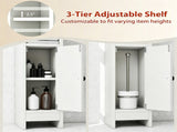 Slim Freestanding Bathroom Storage Cabinet, Narrow Floor Organizer with Open Shelves & Adjustable 49368618
