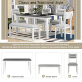 Classic and Traditional Style 6 - Piece Dining Set, Includes Dining Table, 4 Upholstered Chairs & 96380946