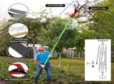 2-in-1 Manual Pole Saw 8.23-15.12FT Extendable Tree Pruner - SK5 Steel Pruner, Double-Hooked Saw 41775152