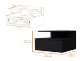Mason Black 1-Drawer Floating Nightstand B062P175086