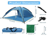 Beach Tent Sun Shelter UPF50 UV Protection, 6.9x6.9ft Beach Canopy Tent for 4-6 Adults, Portable 39762676