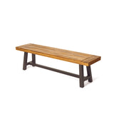 Outdoor Carlisle Benches, Sandblasted Brown Rustic Metal 54562.00