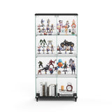 4 Tier Glass Display, Double Door Glass with Two Locks, Floor Standing Storage W1668P241906