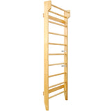 Gymnastics Wood Stall Bar, Multi-use Swedish Ladder- Wall Mounted Pull Up Bar-Physical Therapy for W465P208411