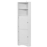 ZNTS Tall Bathroom Corner Cabinet, Freestanding Storage Cabinet with Doors and Adjustable Shelves, MDF 55457419