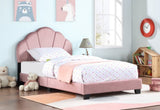 Upholstered Twin Size Platform Bed for Kids, Wooden Bed Frame with Slatted Bed Base, No Box Spring 84024553