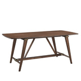 Modern Design 1pc Dining Table Brown Finish Wooden Dining Kitchen Furniture B011P196939