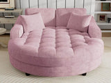 55" Modern Chaise Lounge Sofa Bed Upholstered Sofa Couch with Tufted Seat and Detachable Pillows for N719P256002P