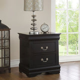 Black 2-drawer Nightstand B062P189238