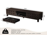 Modern Mid-Century Media Console with 4 Drawers and Cable Management, TV Console Table for TVs up to W757P305596