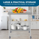 36''*24'' Commercial Work Table for Restaurant and Home Stainless Steel Kitchen Prep Table with W3167P303178