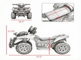 Pink 6V Battery Powered Kids Quad Motorized Four Wheeler Ride on Car with Songs for 18-36Months 32836471