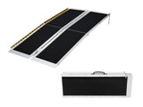 Non-Skid Traction Folding Aluminum Wheelchair Ramp Scooter Mobility Handicap Ramps for Home Steps, 48052959