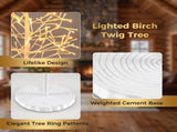 5 ft Christmas Decoration, Pre-Lit Birch Tree with 240 Warm White LED Lights and Flexible Branches, 41497534