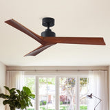 52" Black Lowe Profile Ceiling Fan without Light W1367P270462