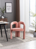 COOLMORE Contemporary Designed Velvet Fabric Upholstered Accent/Dining Chair /Barrel Side Chairs W395103725