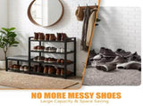 4-Tier Shoe Rack with Cushion,Heavy Duty Carbon Steel Frame, Anti-Slip Feet, 63502368